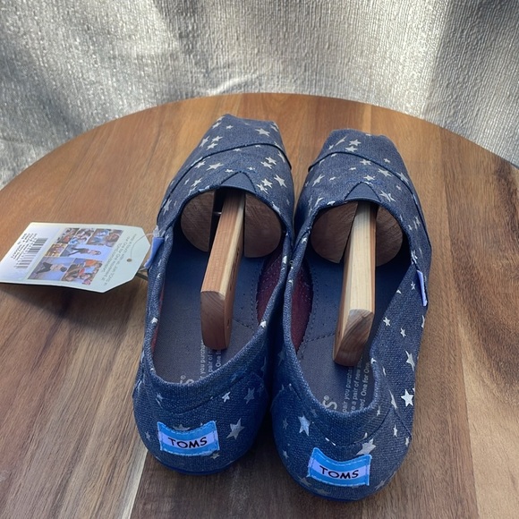 TOMS Wmn Classic Navy Stars Size 10 - Picture 5 of 9